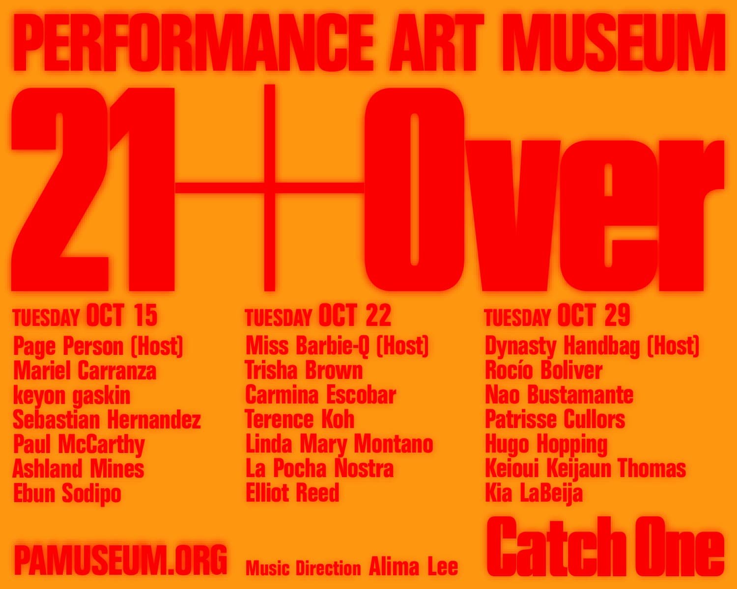 21 & Over at Catch One. October 15, 22, and 29